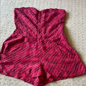 Dolce Vita Red and Black Patterned Romper